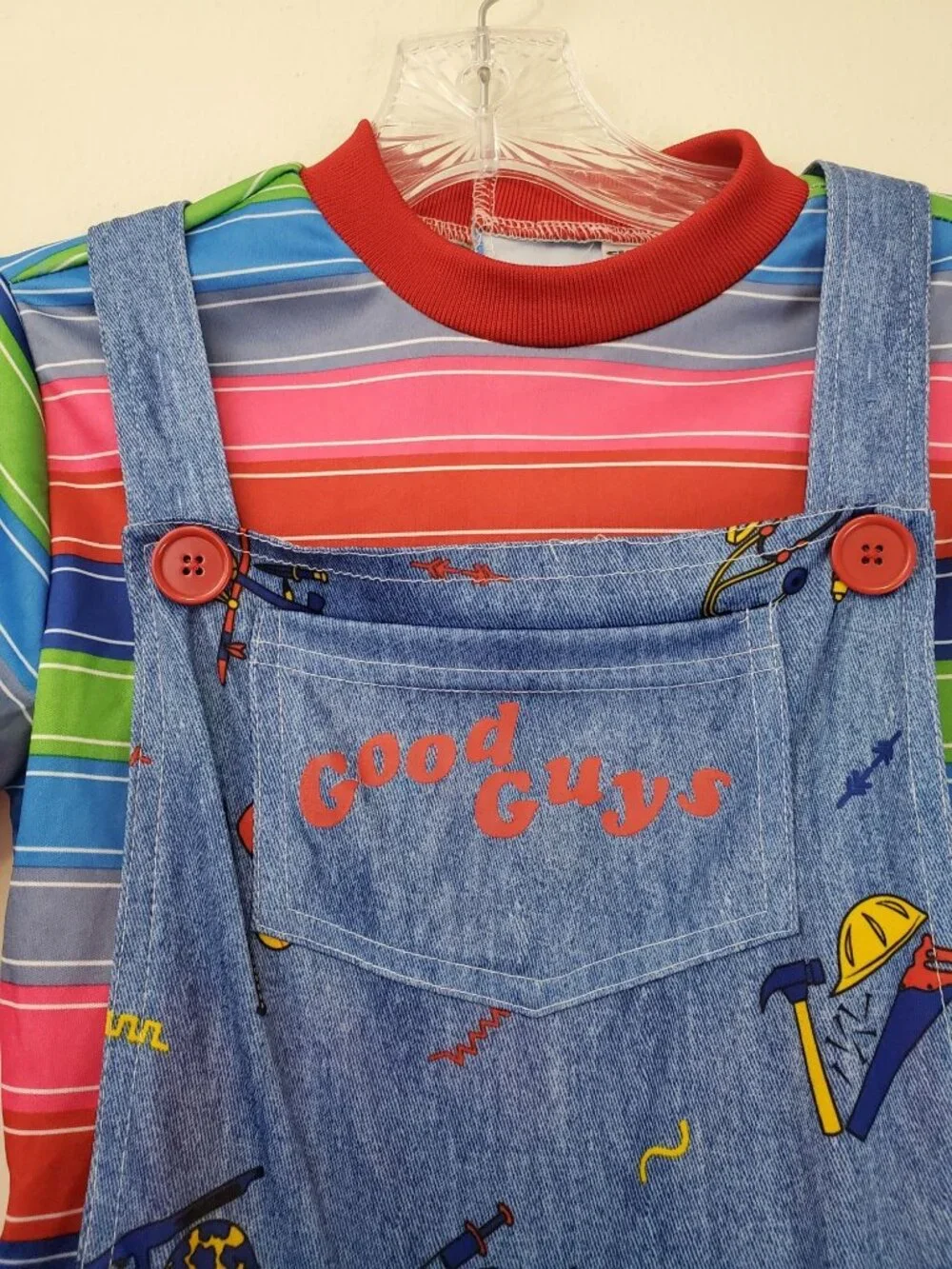 Chucky Doll Halloween Costume overalls; Spirit Halloween